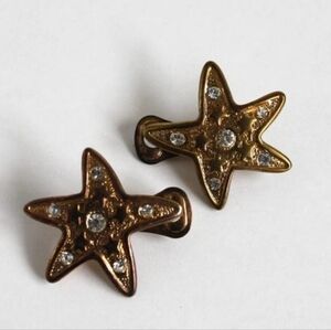 Vintage Starfish Earrings Clip ons Beachy seaside jewelry Summer fun jewelry